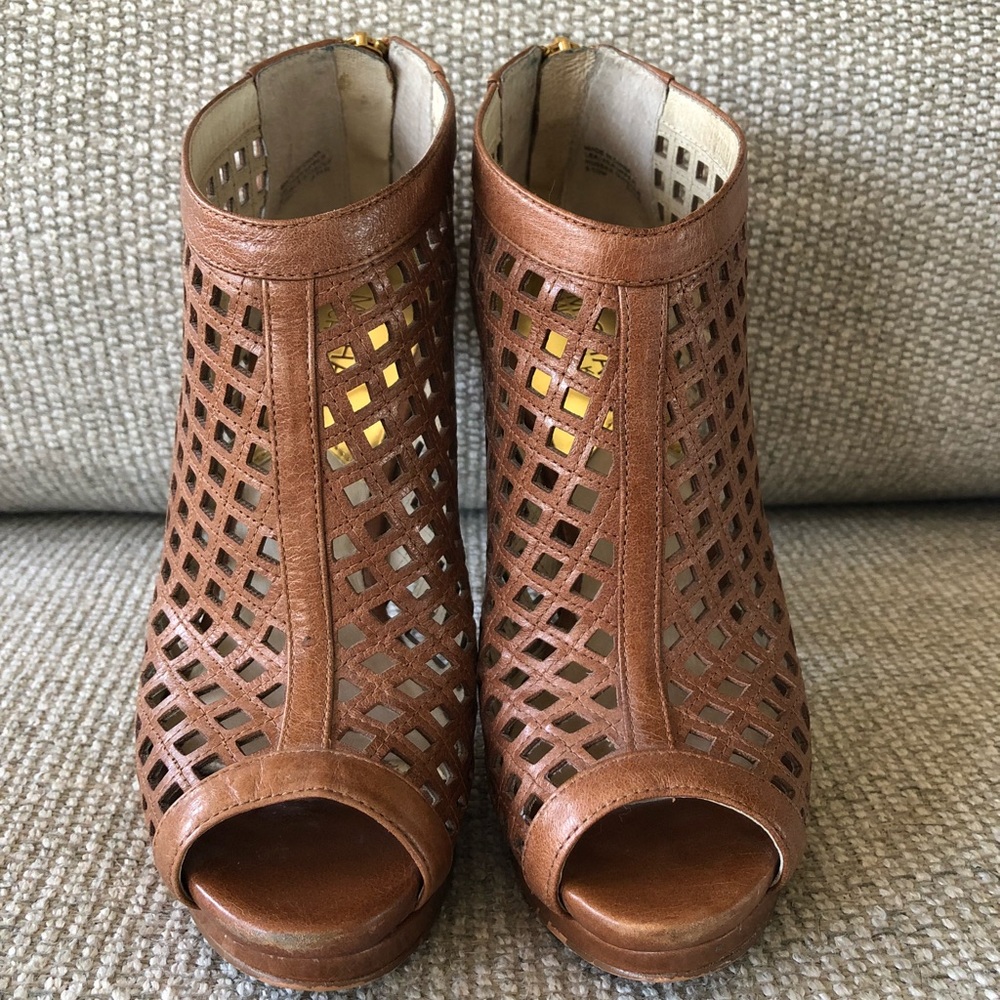 Michael Kors Peep Toe Caged Booties Graham